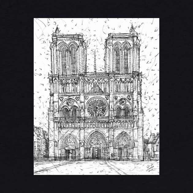 NOTRE-DAME de PARIS - pencil portrait .1 by lautir